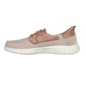 Skechers On The Go Flex Palmilla Sneakers Womens 8.5 Taupe Slip On Walking Comfo